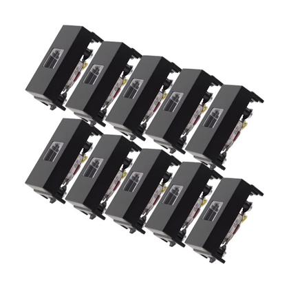 Imagem de Caixa com 10 unidades - mg preto modulo tom. telefone com rj11 4 fios ebony sleek (16538)