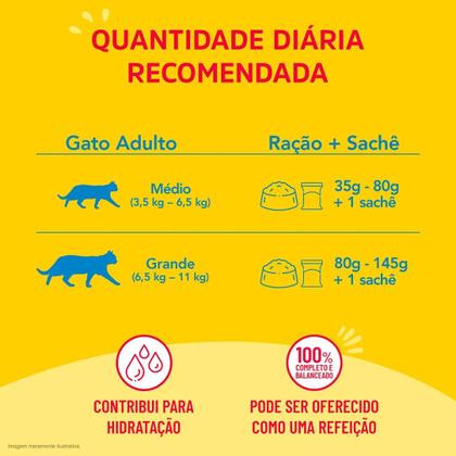 Imagem de Caixa Com 15 Sache Ração Umida Petisco 85g Friskies Para Gatos Adultos Sabor Frango Ao Molho