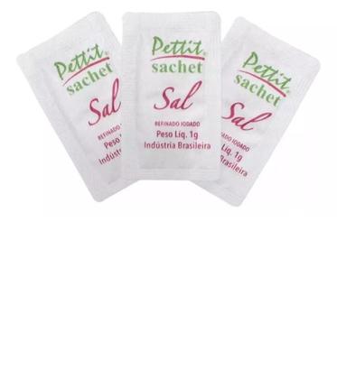 Imagem de Caixa Com 2.000 Sachês Sal Refinado Marca Petit 1G (1Cx)