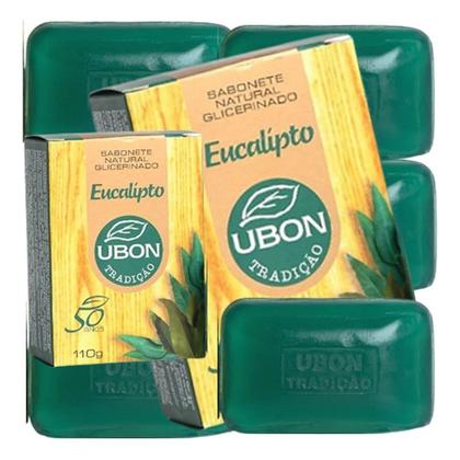 Imagem de Caixa com 60 Sabonetes Eucalipto Sauna Ubon naturais Glicerinados 100g com emolientes e umectantes