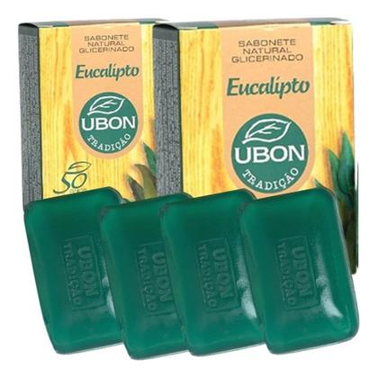 Imagem de Caixa com 60 Sabonetes Eucalipto Sauna Ubon naturais Glicerinados 100g com emolientes e umectantes