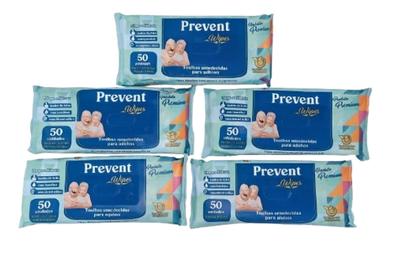 Imagem de Caixa com 600 Lenços Umedecido com 12 pacotes Geriátrica Prevent 50un Adultos