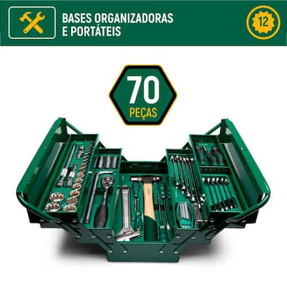 Caixa Com Jogo De Ferramentas 70 Peças ST95104A70 Sata - APEX