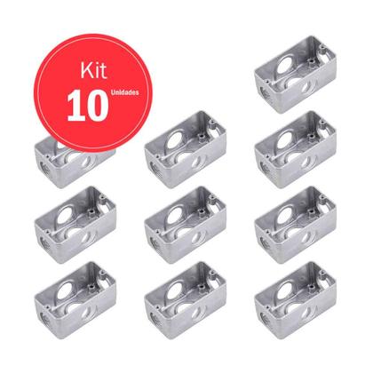 Imagem de Caixa Condulete 3/4" Múltiplo Tipo X 56200/072 10 Unidades - Tramontina