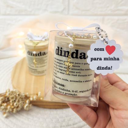 Imagem de caixa convite padrinhos batizado VELA PERFUMADA 70G LAÇO AT