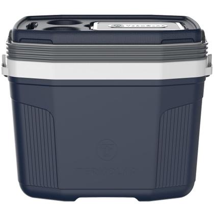 Imagem de Caixa Cooler Térmico Azul 20L Cabe 26 Lata + Garrafão 5L Quente Frio Termolar