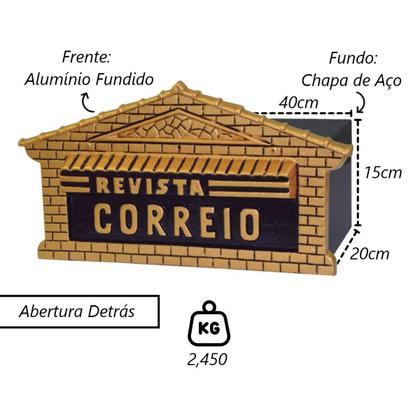 Imagem de Caixa Correio Para Cartas Atlanta Revista Detras 20x40x15cm