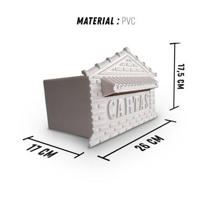 Imagem de Caixa Correio Pvc Colonial Branca Grade Ou Embutir N04