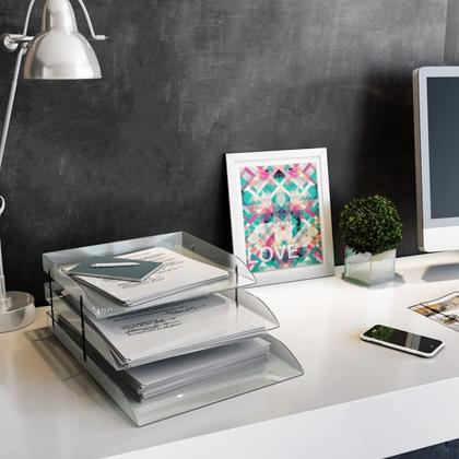 Imagem de Caixa Correspondência Articulável Bandejas Tripla Fume - Dello