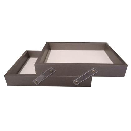 Imagem de Caixa Correspondência Mdf Dupla A4 Articulável Organizadora