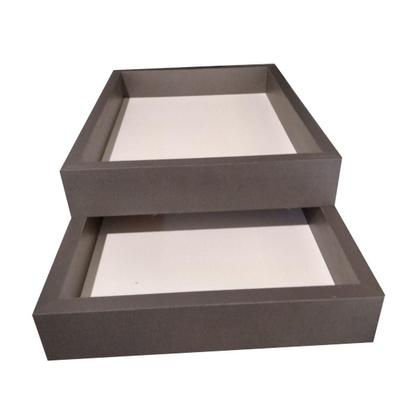 Imagem de Caixa Correspondência Mdf Dupla A4 Articulável Organizadora