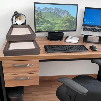 Imagem de Caixa Correspondência Mdf Dupla A4 Articulável Organizadora