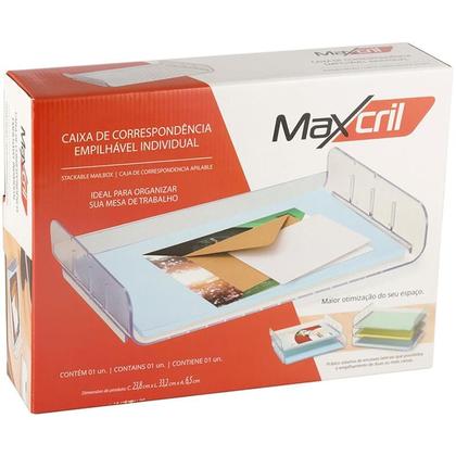 Imagem de Caixa correspondencia simples empilhavel preta waleu