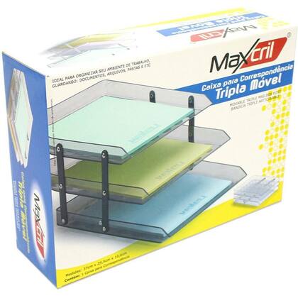 Imagem de Caixa correspondencia tripla super x fume articulada