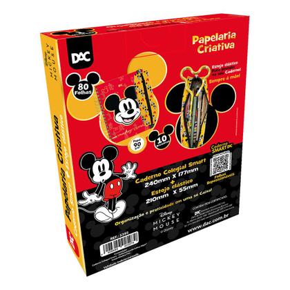Imagem de Caixa Criativa Mickey Caderno Smart Colegial + Estojo - Dac