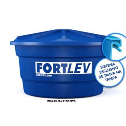 Imagem de Caixa D'Água em Polietileno com Tampa 500 Litros Azul - Fortlev