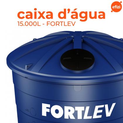 Imagem de Caixa d'água Polietileno 15.000L Tampa Rosca Azul Fortlev