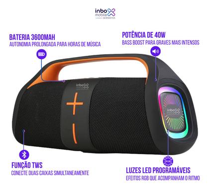 Imagem de Caixa D Som Bluetooth Portátil Subwoofer Potente Tws Estéreo