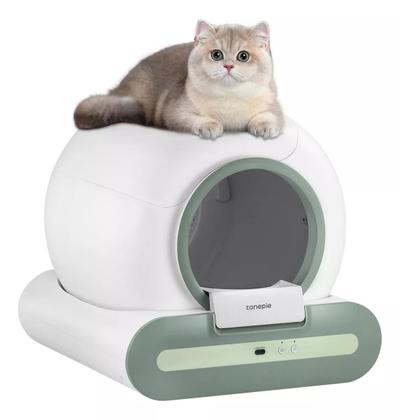 Caixa De Areia Automática 65L+9L Para Gatos Com Auto-limpeza e Controle via APP - NewPet Imagem de Caixa De Areia Automática 65L+9L Para Gatos Com Auto-limpeza e Controle via APP