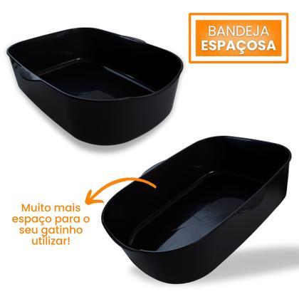 Imagem de Caixa de Areia Gatos Extra Grande Banheiro Pet Fechado Kit Sanitário Bandeja Higiênica Furba Sandbox Com Potes e Pazinha