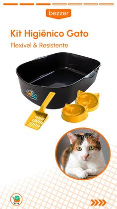 Imagem de Caixa De Areia Premium Sadbox 34 Litros Para Gatos Com Borda Alta 15 cm Menos Sujeira