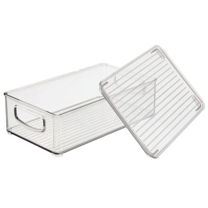 Imagem de Caixa de armazenamento: contêiner MDesign Ligne com tampa e alças, pacote com 4