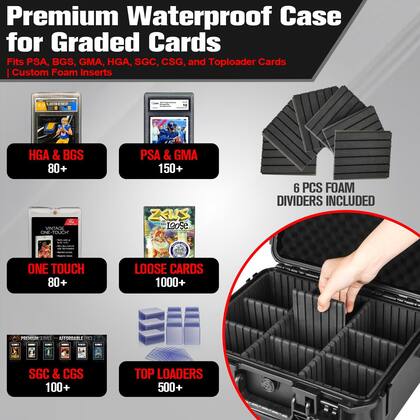 Imagem de Caixa de armazenamento de cartões HOSOCASE para cartões com classificação PSA e carregadores superiores