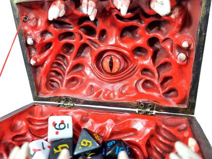 Caixa de armazenamento de dados Power Beast Dungeon Mimic Chest