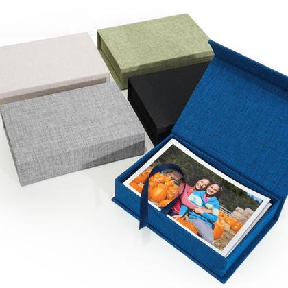 Imagem de Caixa de armazenamento de fotos Yopih 5x7 Linen Grassgreen para 200 fotos