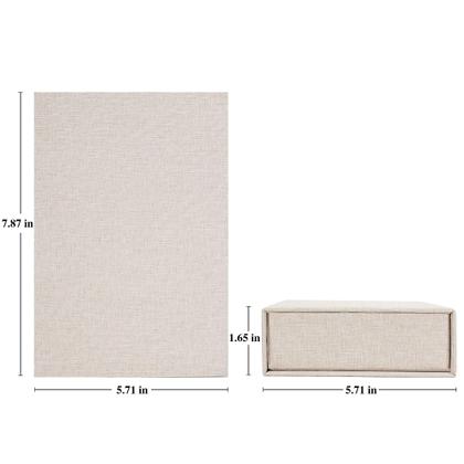Imagem de Caixa de armazenamento de fotos Yopih 5x7 Linen para 200 fotos bege