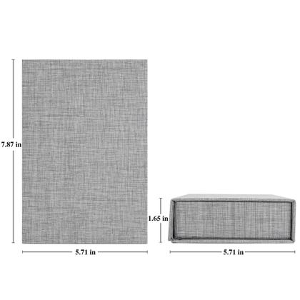 Imagem de Caixa de armazenamento de fotos Yopih 5x7 Linen para 200 fotos cinza