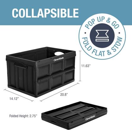 Imagem de Caixa de Armazenamento Dobrável CleverMade Stone 46L (3 Unidades) - 30kg