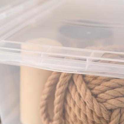 Imagem de Caixa de armazenamento IRIS USA 17 Qt de plástico transparente sem BPA, pacote com 12