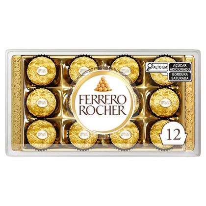 Imagem de Caixa de Bombom Ferrero Rocher 150g C/ 12 UNIDADES