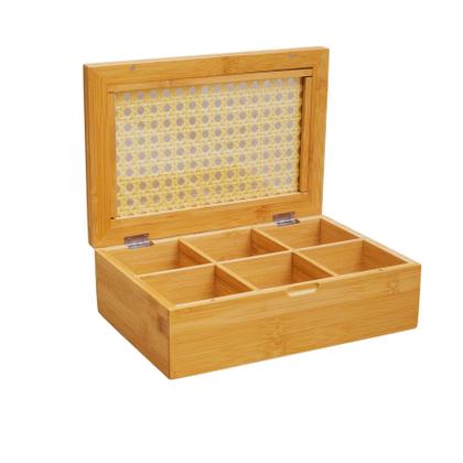 Imagem de Caixa de Chá e Especiarias Bambu Palhinha BM24029 Mimo Style