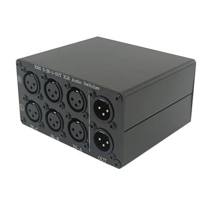Caixa de comutação de áudio SOLUPEAK X301 3-Way XLR Stereo
