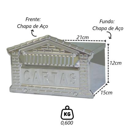 Imagem de Caixa de Correio Cartas Tijolinho Inox Embutir 15x21x12cm