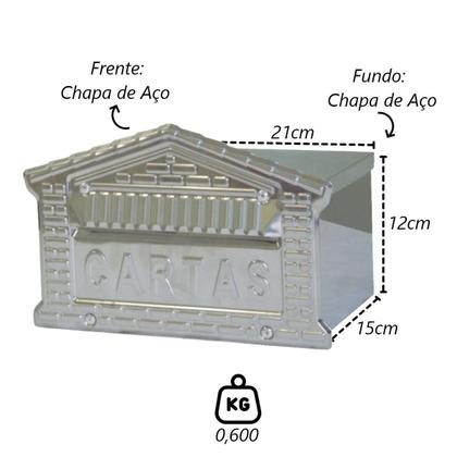 Imagem de Caixa de Correio Cartas Tijolinho Inox Embutir 15x21x12cm
