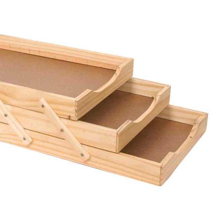 Imagem de Caixa de correspondência tripla - madeira 