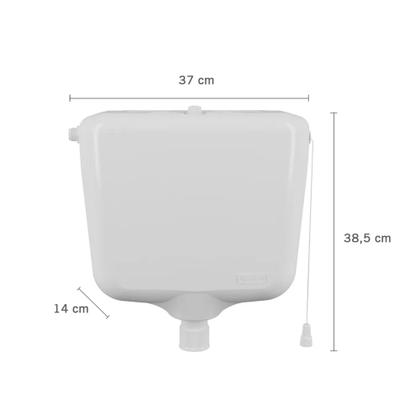 Imagem de Caixa de Descarga Elevada com Volume Regulável de 6,8L a 9L Astra Branco