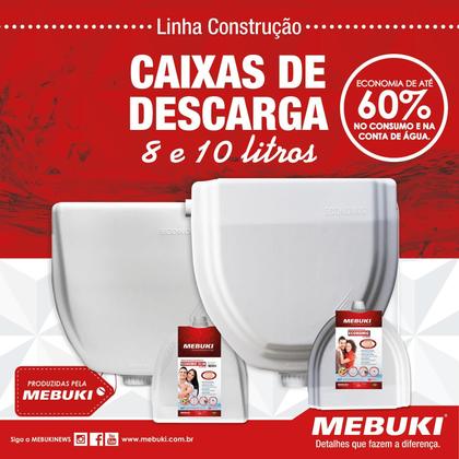 Imagem de Caixa De Descarga Mebuki Parede Universal 10 Litros