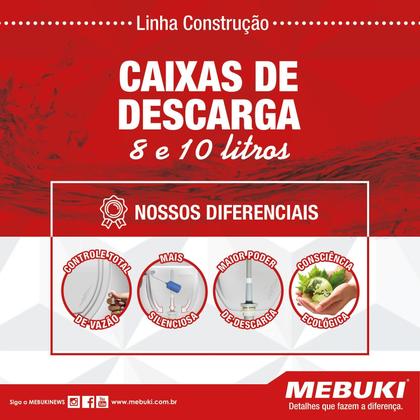 Imagem de Caixa De Descarga Mebuki Parede Universal 10 Litros