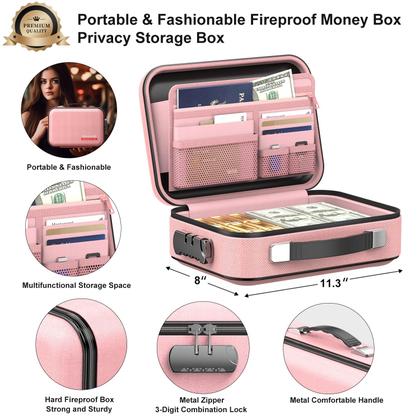 Imagem de Caixa de dinheiro à prova de fogo COLCASE Hard-Shell Design rosa