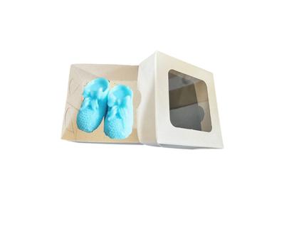 Imagem de Caixa De Doce Brigadeiro Com Visor 8x8x4 Kraft 50 Unidades