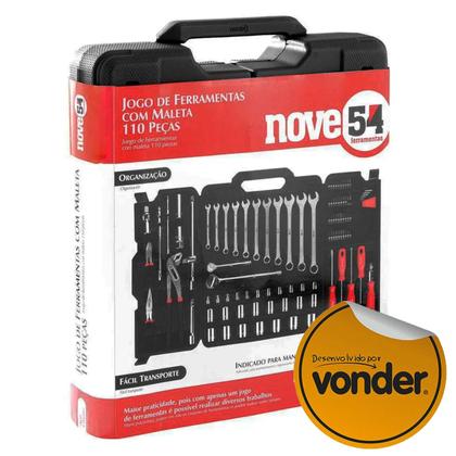 Imagem de Caixa De Ferramenta Completa 954/vonder 110 Pçs Profissional
