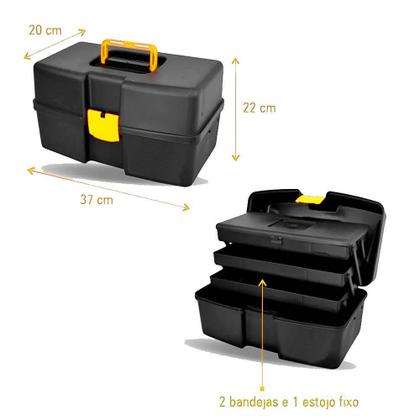 Imagem de Caixa de Ferramentas 14 POL com 3 Bandejas EV4043 EVALD