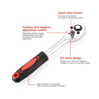 Imagem de Caixa De Ferramentas Completa Socket Set 46 Peças Auto Bike Moto Kit