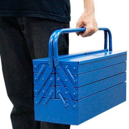 Imagem de Caixa de Ferramentas Sanfonada com 7 Gavetas Azul Fercar