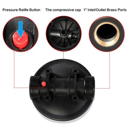 Imagem de Caixa de filtro de água Geekpure de 20 polegadas Clear com 1 porta NPT