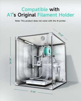 Imagem de Caixa de impressora 3D TopCube para Bambu Lab A1 com luz LED